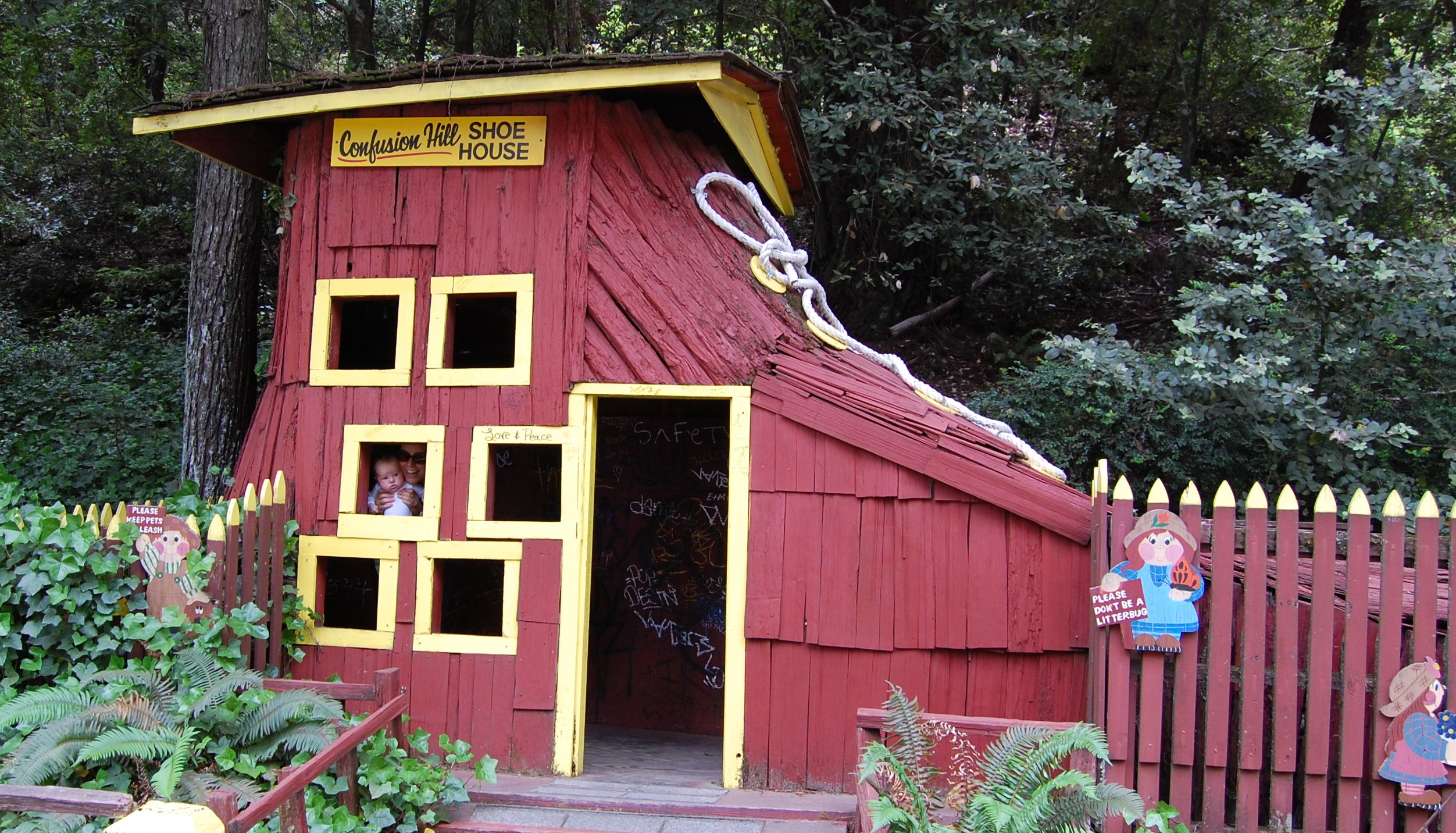 a 's house on display in a garden