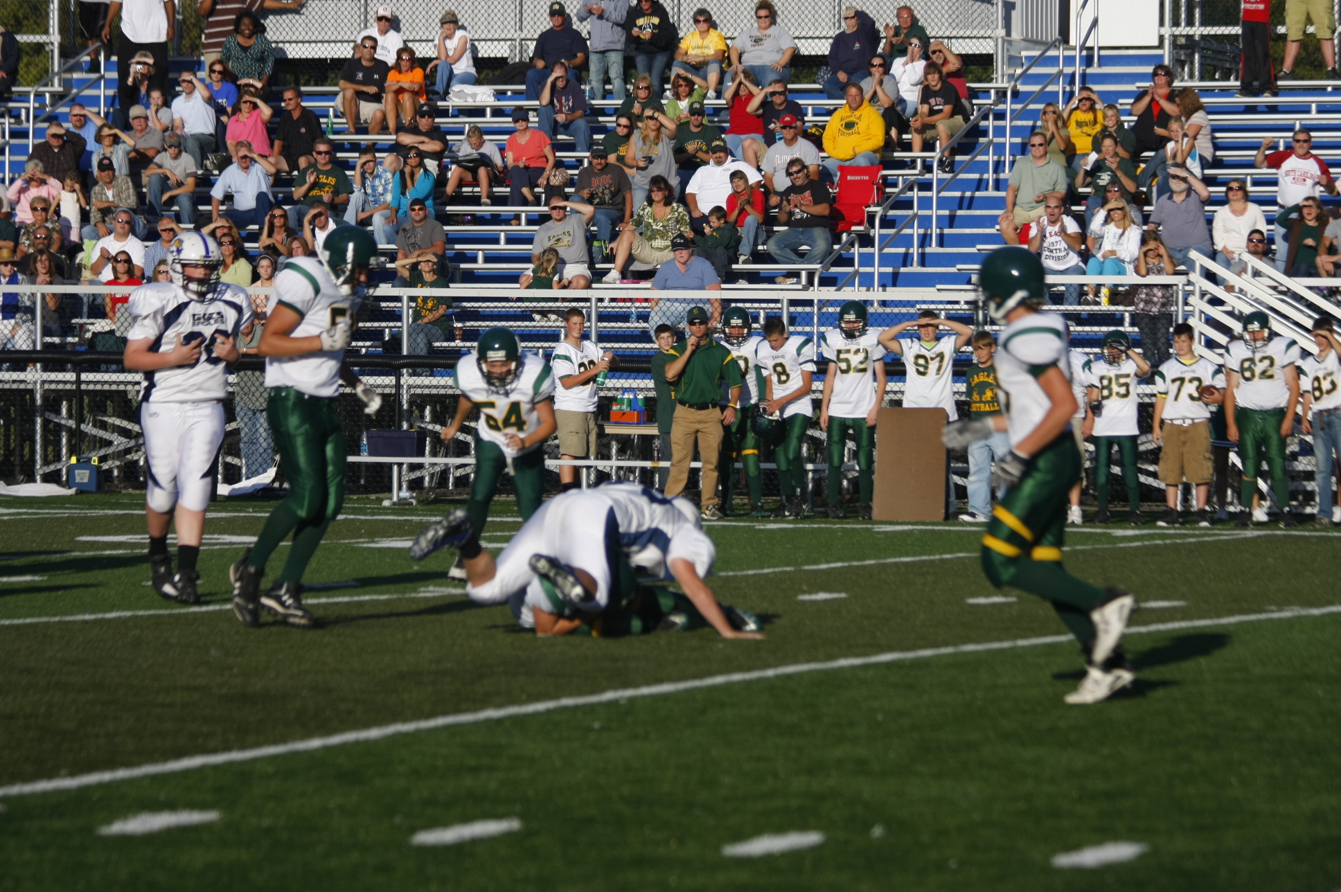 a football player is on the field for the team