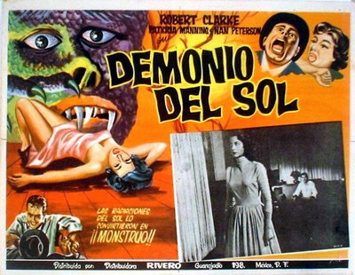 a poster for the horror film demonino del sol