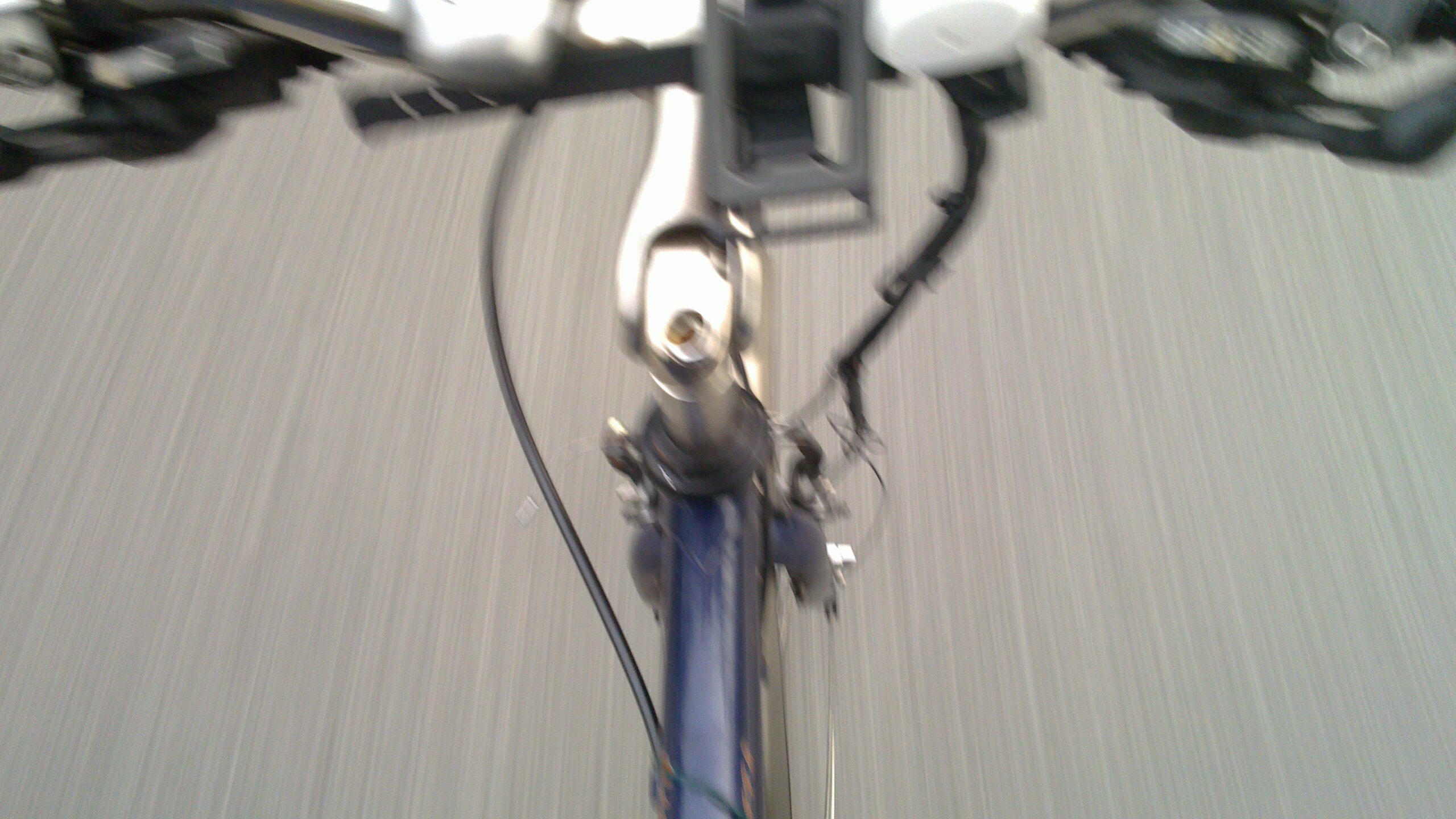 blurry po of the inside of a bike handle