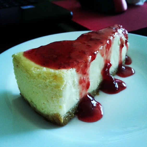 a close up of a plate with a dessert