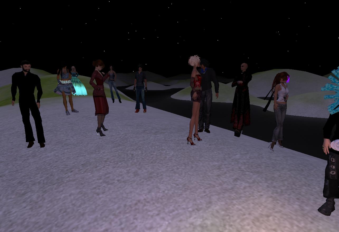 many people dressed in virtual outfits in a group