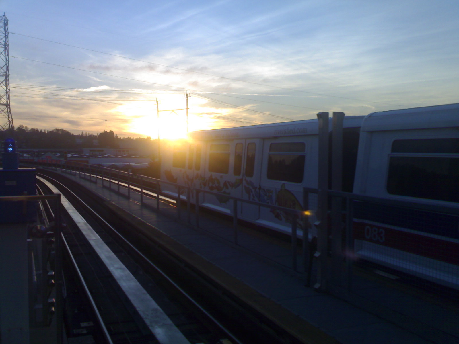 a long train on a steel track