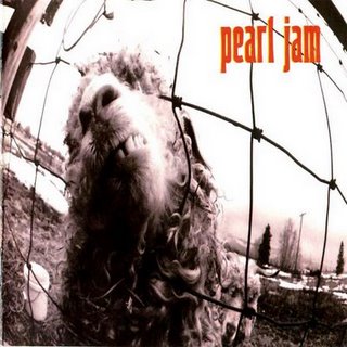 the front cover of a cd album for pearl jam, which has a large bear on it