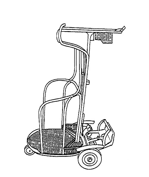 a drawing of a wheeled wheel with wheels