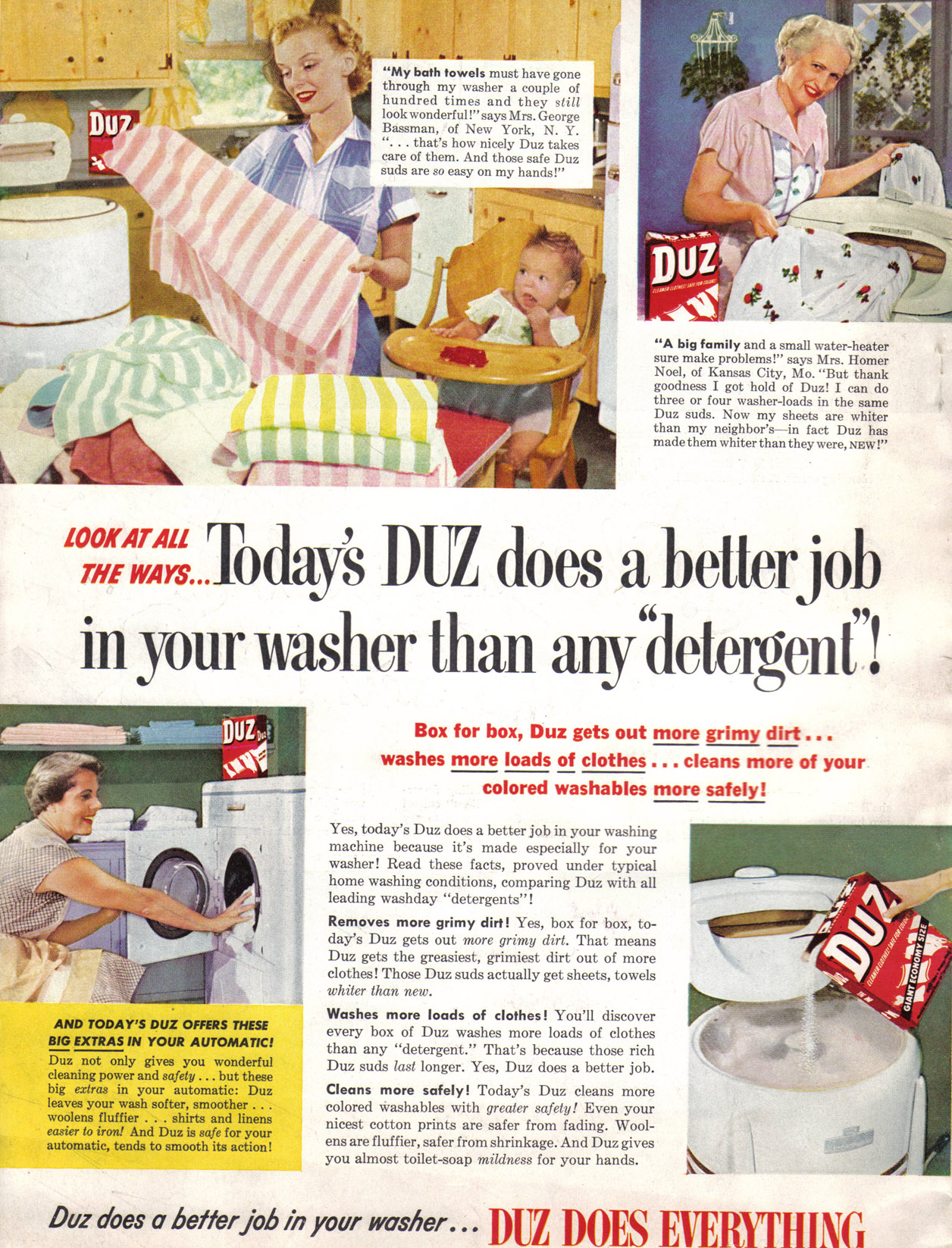 an advertit for the cleaning system featuring women and baby washing