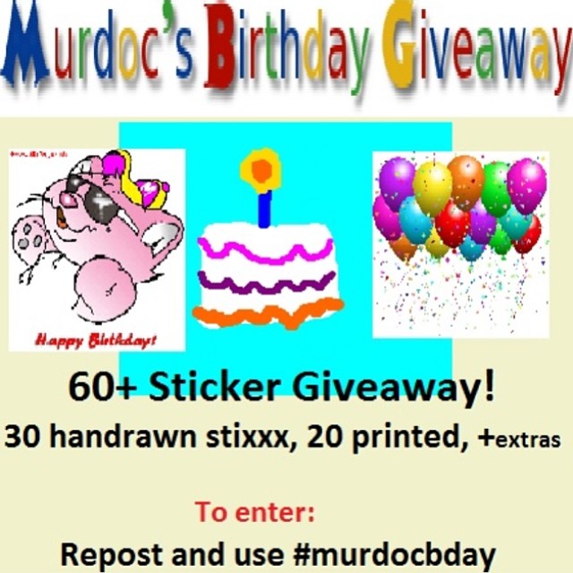 happy birthday for a 30 year old from murdo's sticker giveaway