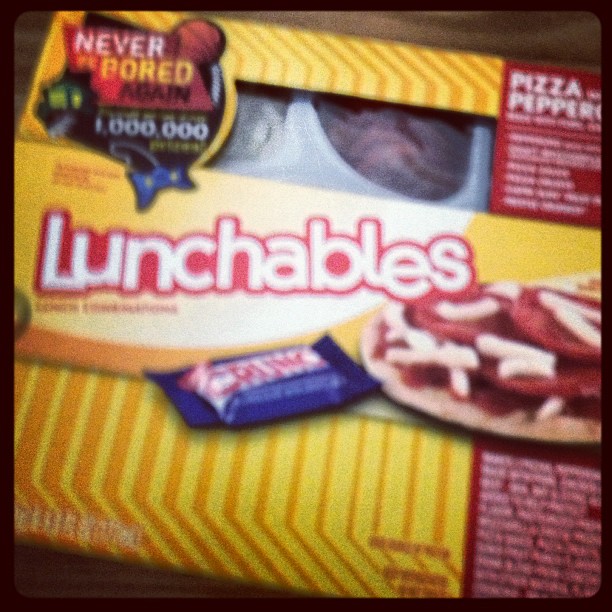 this is a box of lunchables with meats in them