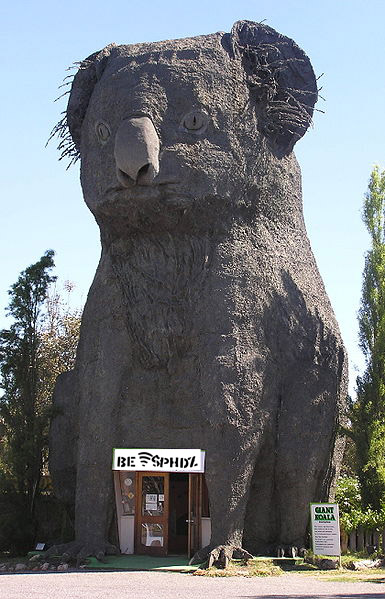an image of a huge bear statue in front of the store