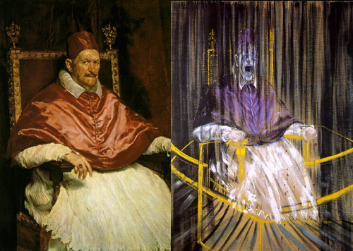 two different paintings that are side by side
