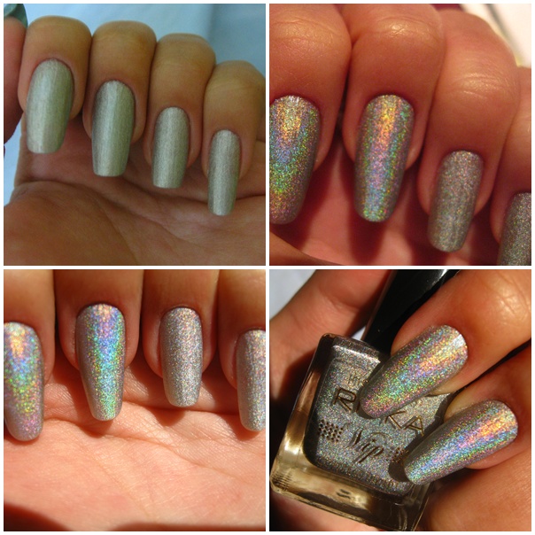 a series of four different pictures showing the different nail colors
