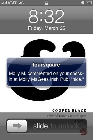 a po of a phone screen showing the foursquare on