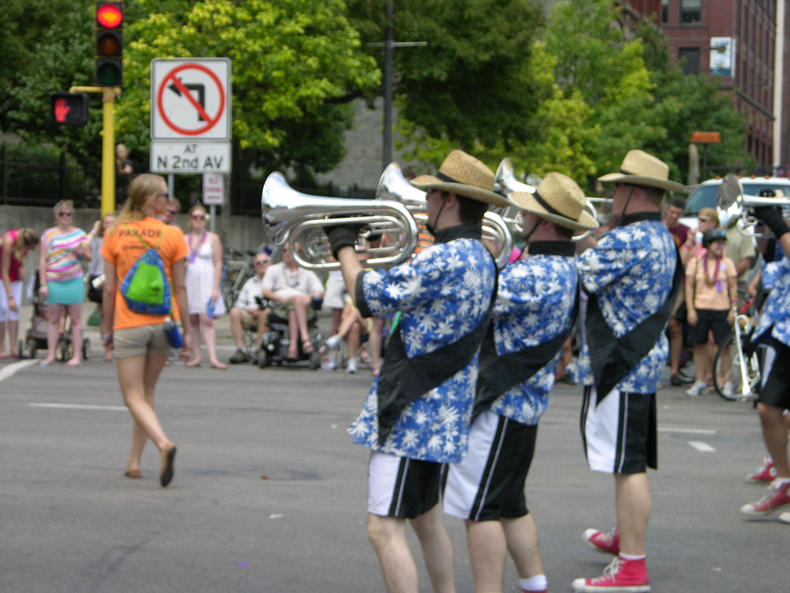 an image of two men playing the trumpet