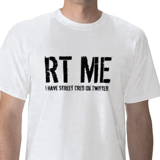 the white rt me shirt shows the message