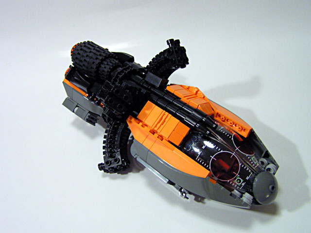 this is an image of an orange lego boat