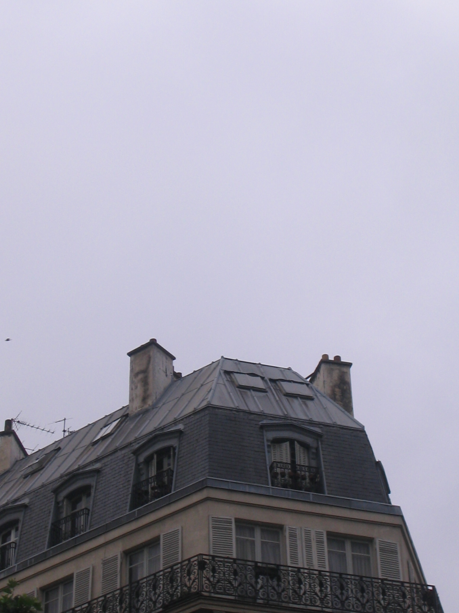 a bird is flying over an apartment building