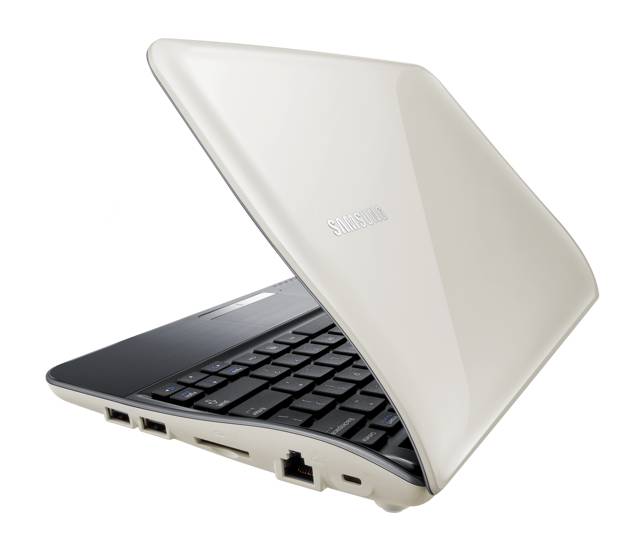 a close up of an open laptop on a white background