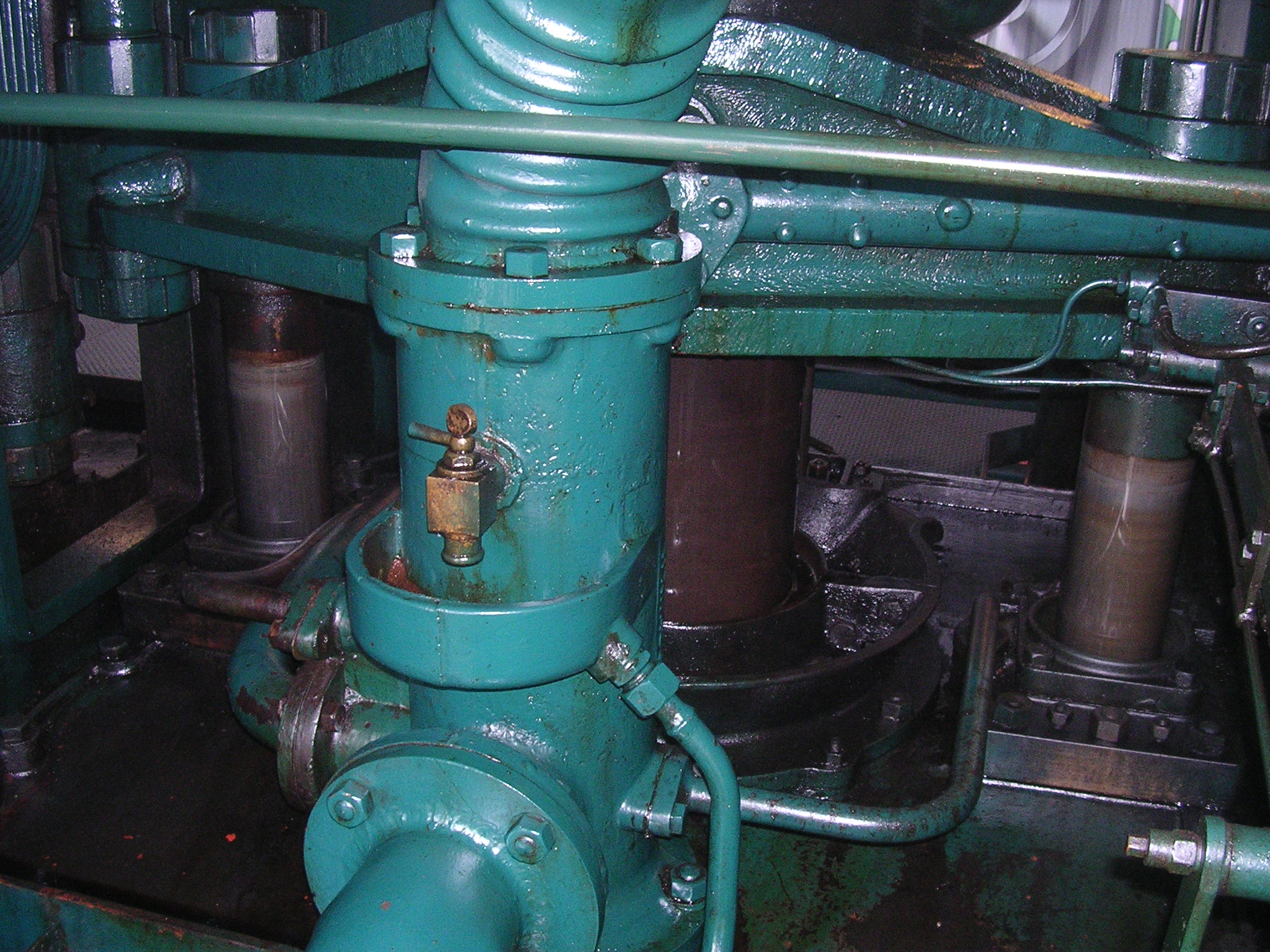 the pipe is connected to a valve and other metal equipment