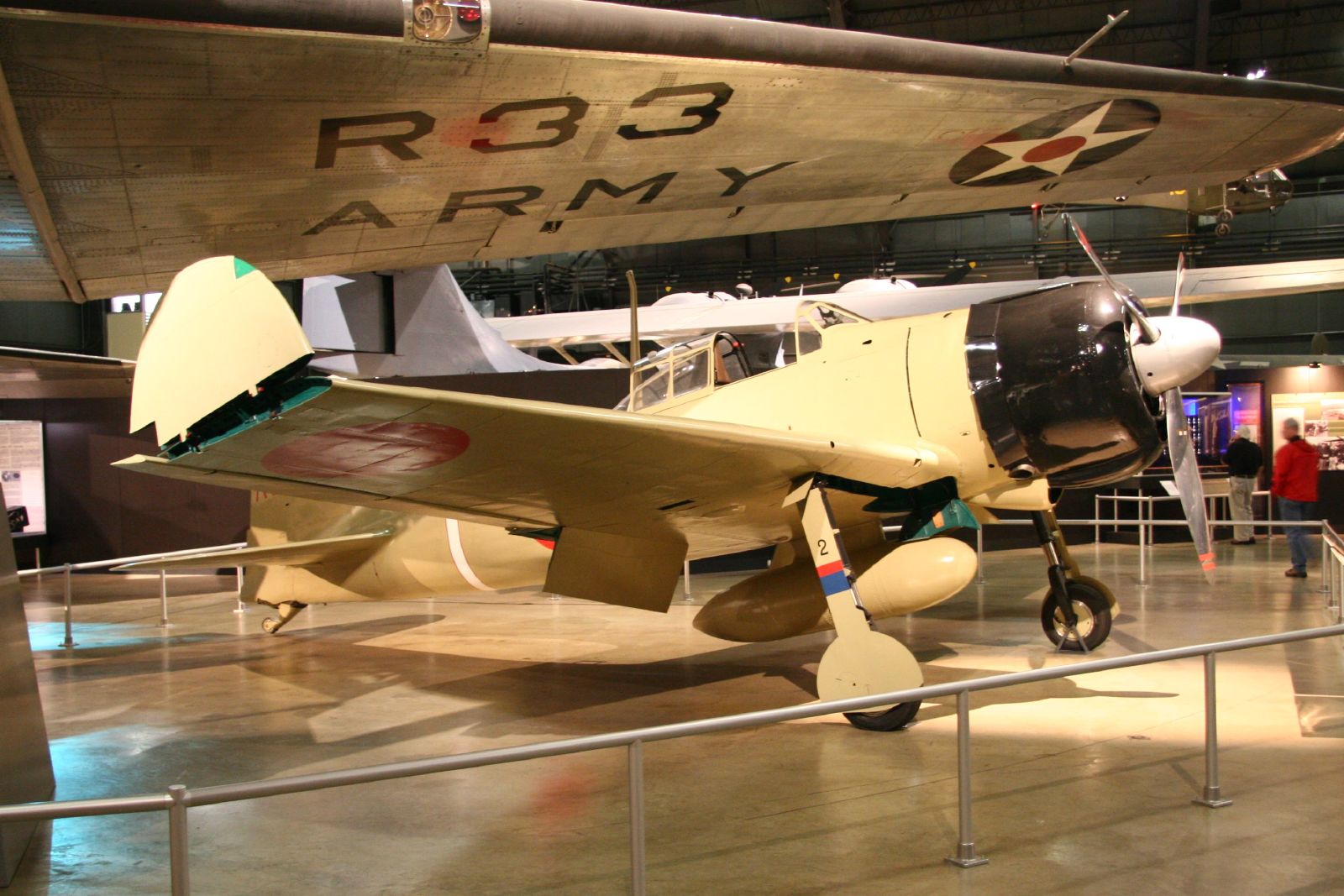 antique war planes displayed on display at museum