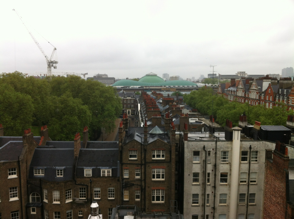 view of residential buildings, looking from atop