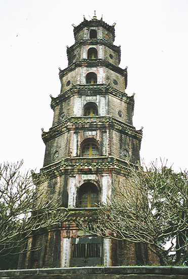 the tower has been decorated with many vines