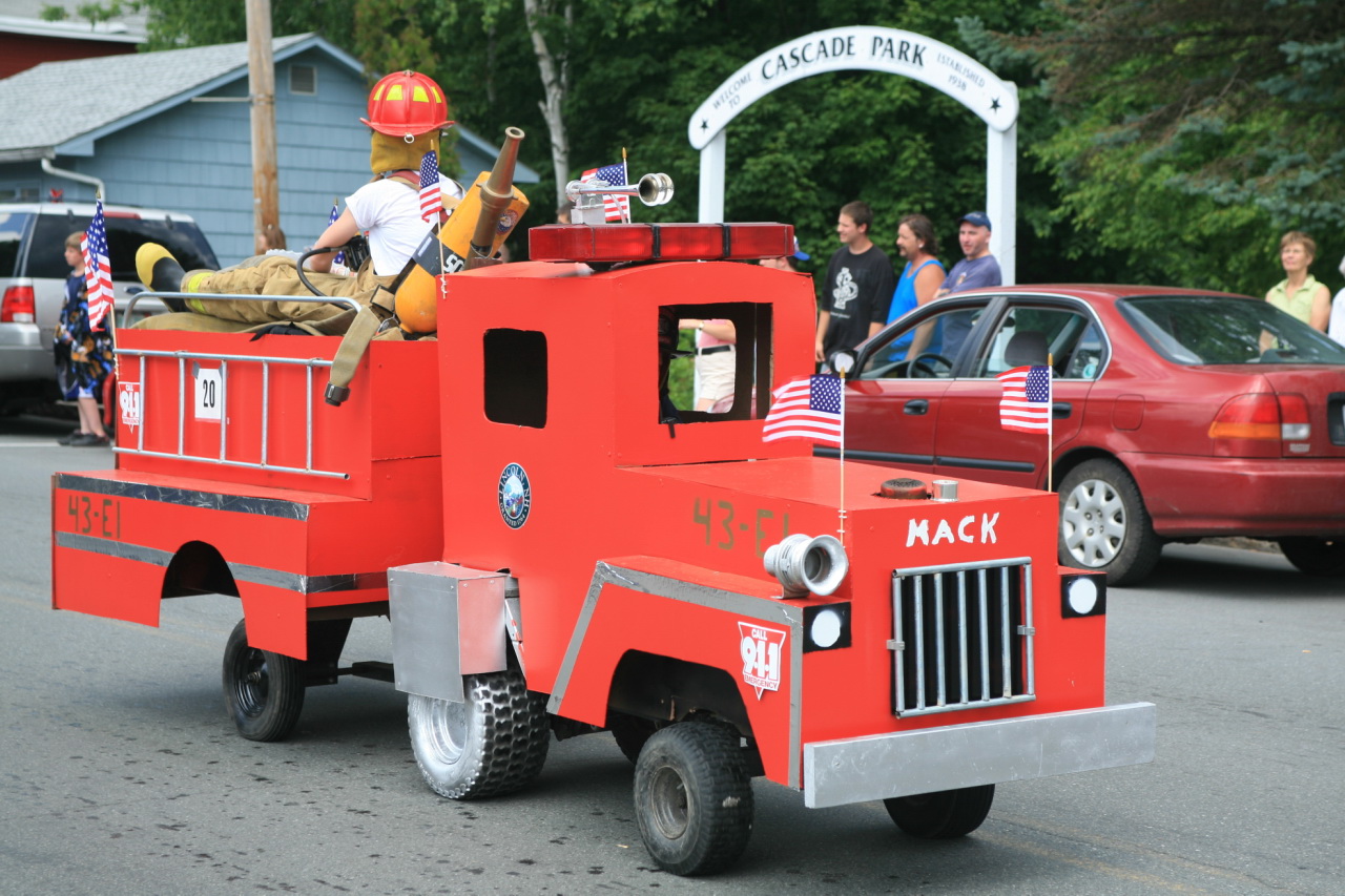 a fire truck that is on a street