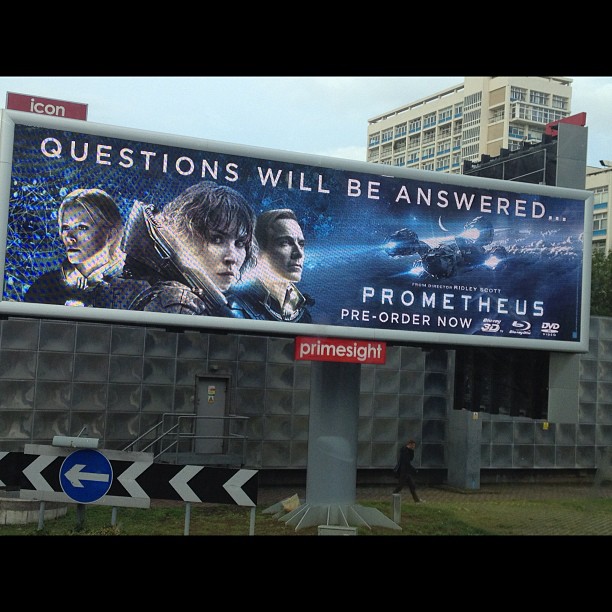 a large poster advertising the movie promture