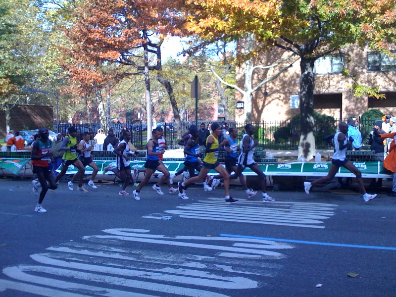 people on the street are running together