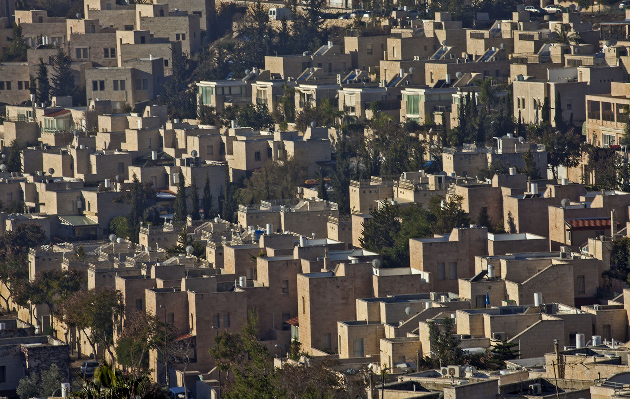 a bird's eye view of buildings in an urban area