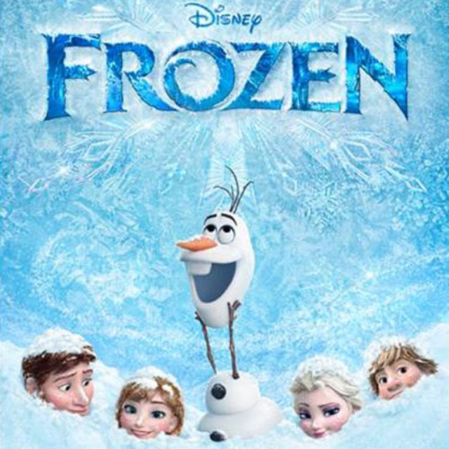 an animated movie poster with four s in the snow
