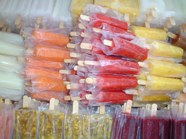 an image of popsicles wrapped in plastic