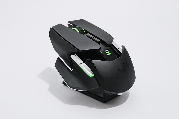 the computer mouse is on a white surface