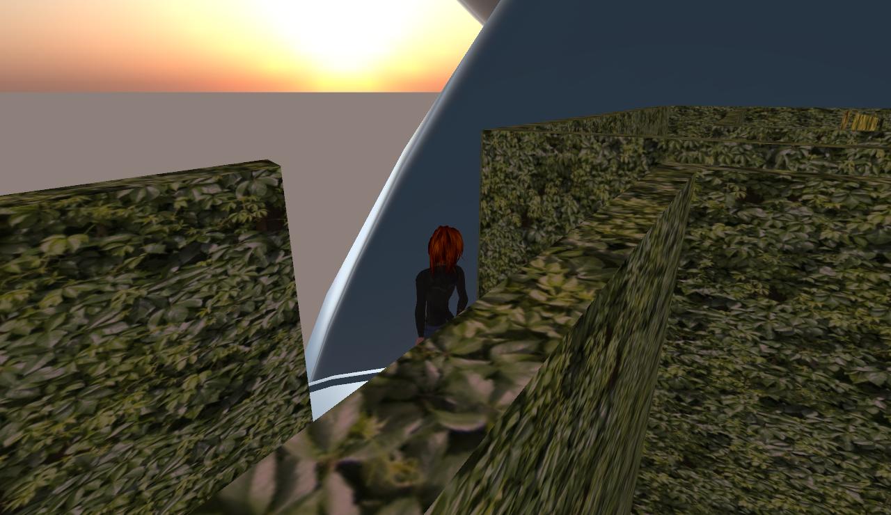 an animation of a man standing by the edge of a cliff