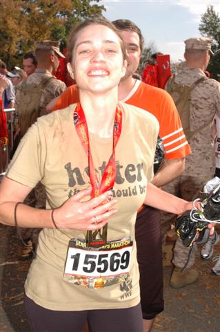 woman at outdoor event smiling for the camera