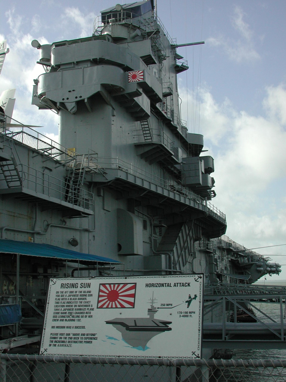 a sign about a ship in the ocean