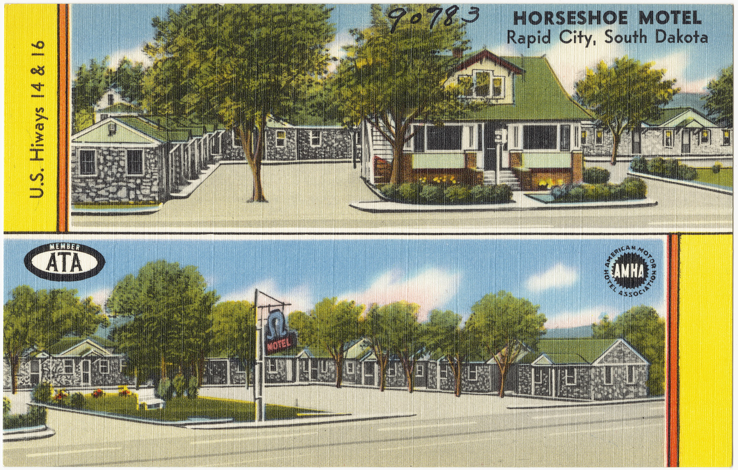 two vintage images of the homes in the neighborhood