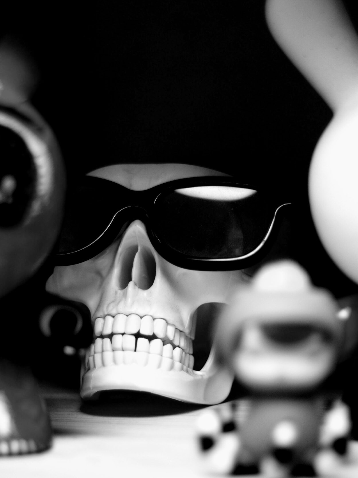 an image of a skull with sunglasses on