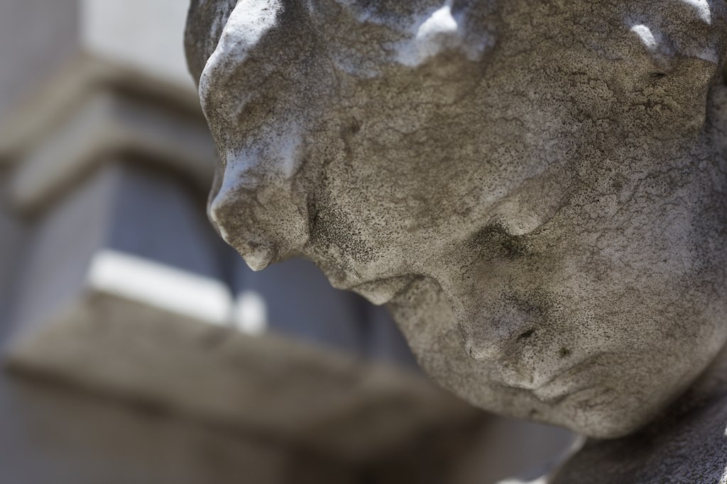 a close up of an angel statue
