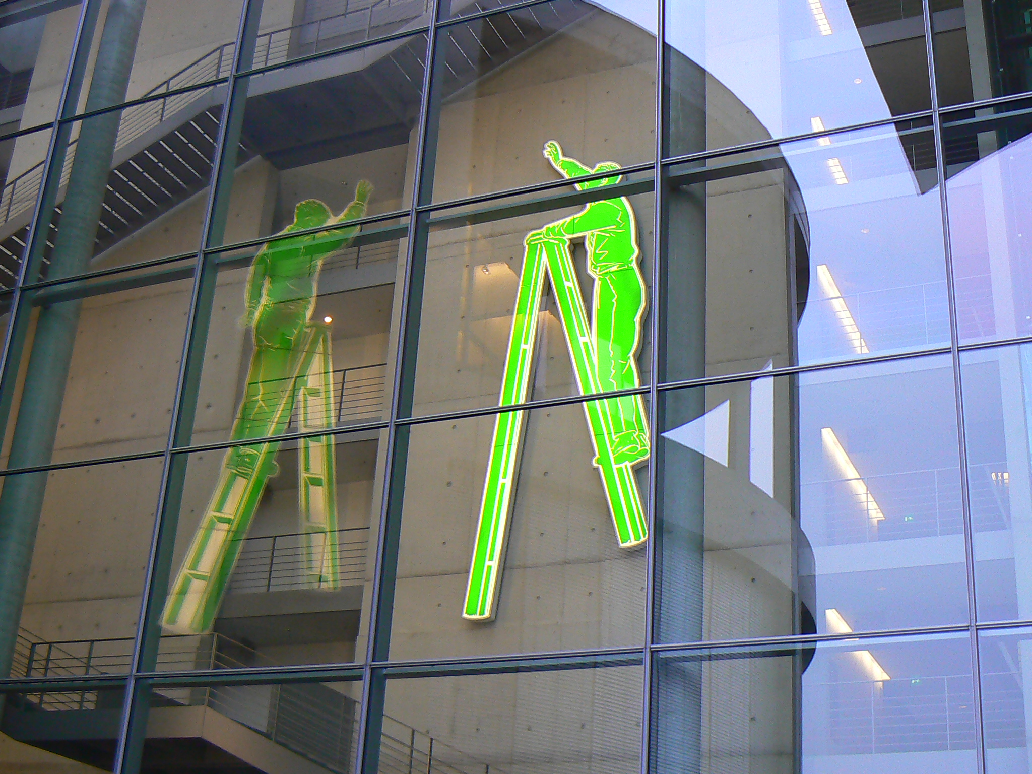 an image of a neon neon green clock on display