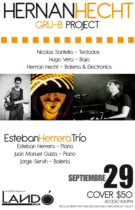 an event poster featuring several musicians and music players
