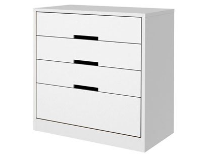 an image of white drawers on white background