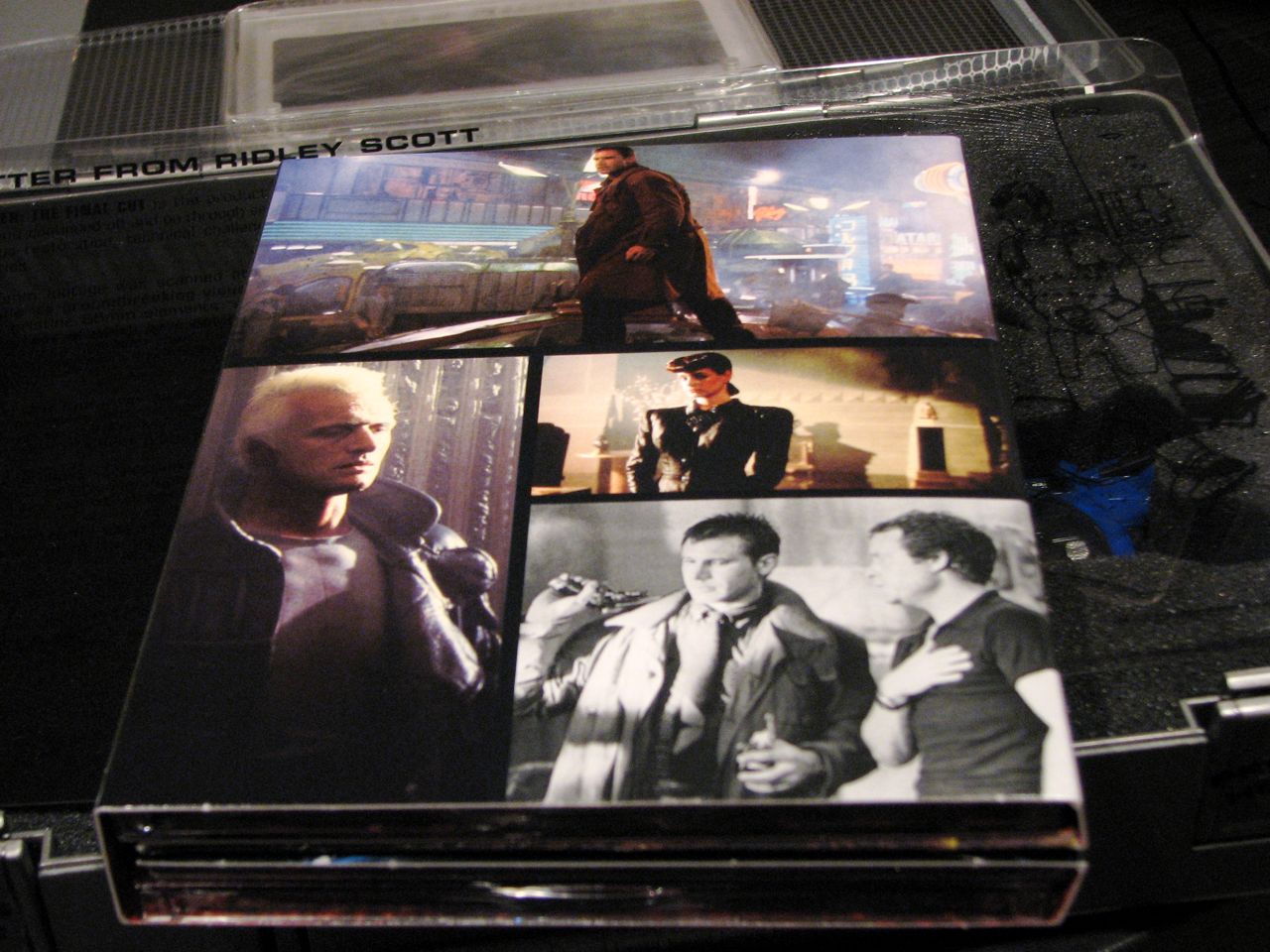 a bunch of pictures on top of a plastic case
