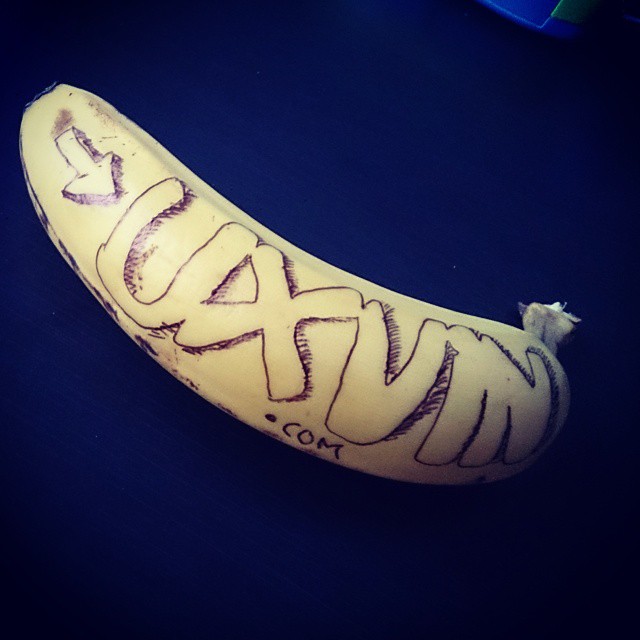 this is an image of an odd banana