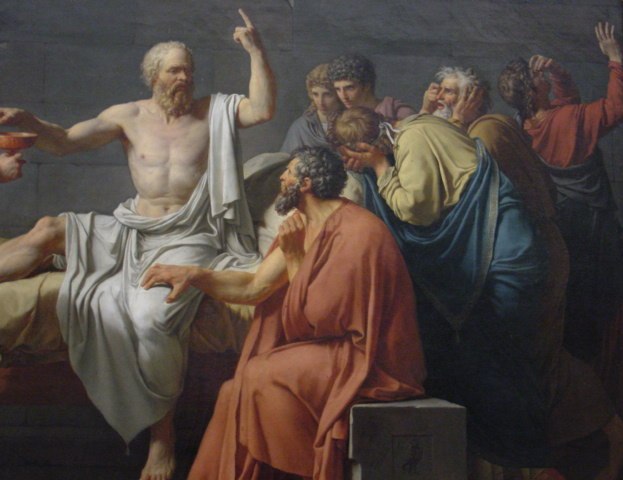 the painting depicts jesus and his many people