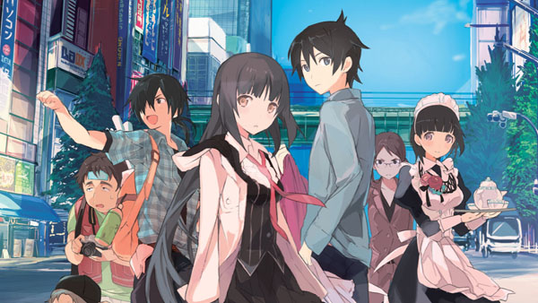 an anime image with people walking around