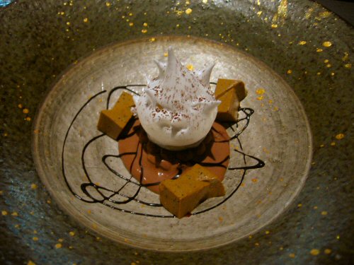 an artistic and healthy dessert on a small plate