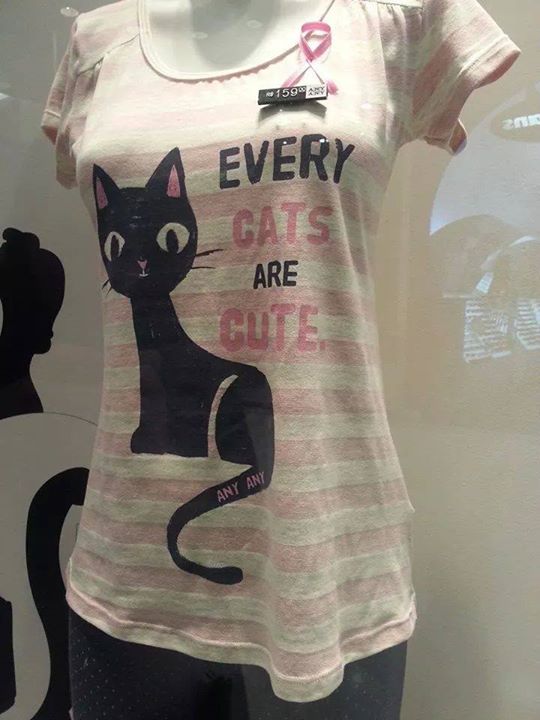 a women's shirt that says every cats are cute