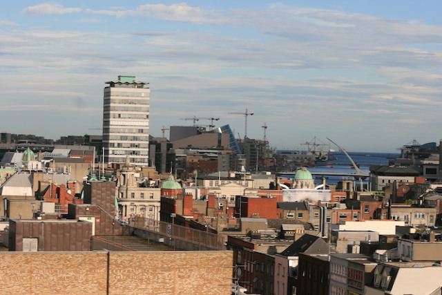 a view from the top of a large building