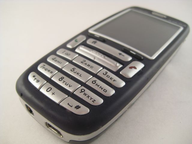 the front of a flip style cellular phone