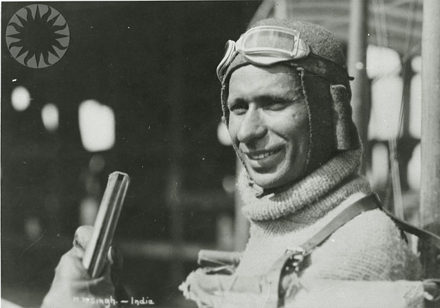 an old black and white po of a man in ski gear
